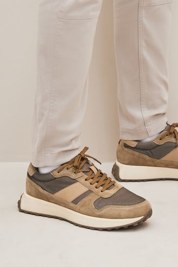 Natural Suede Trainers