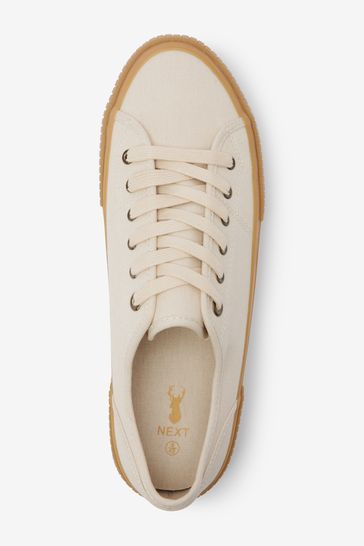 Off white canvas trainers sales