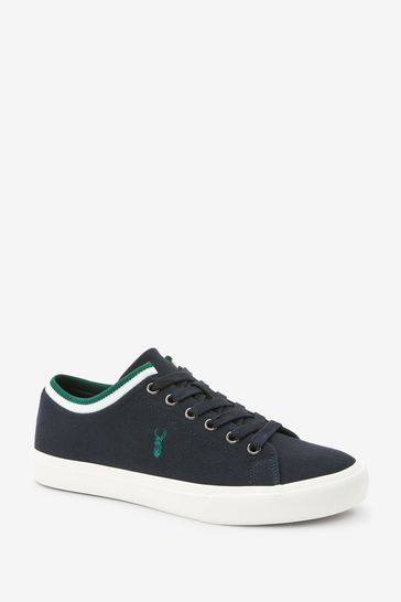 Blue new arrivals canvas trainers