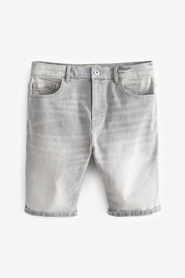 Light grey denim cheap shorts