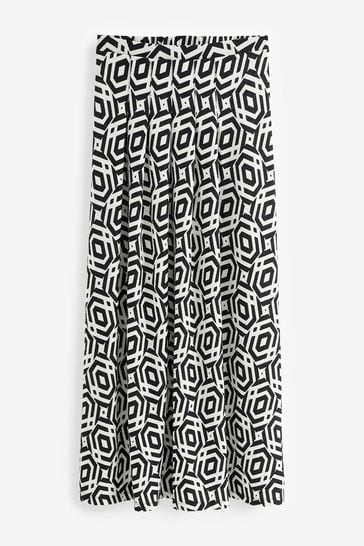 Black white maxi skirt sale