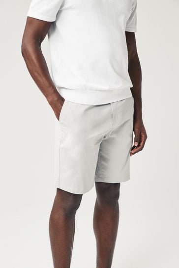 Buy Navy Blue Grey Stone Straight Stretch Chino Shorts 3 Pack from