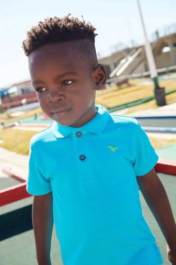 turquoise blue polo