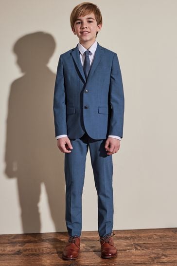 Blue Premium Wool Blend Suit: Trousers (12mths-16yrs)