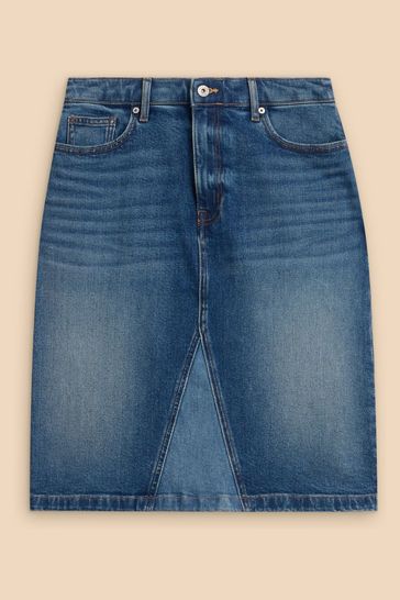 Denim skirt cheap white stuff