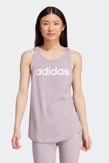 adidas Purple Sportswear Essentials Loose Logo Tank Top