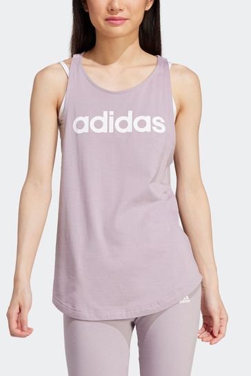 Buy adidas Purple Sportswear Essentials Loose Logo Tank Top from