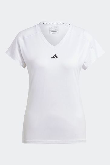 Buy adidas White Performance Aeroready Train Essentials Minimal Branding  V-Neck T-Shirt from Next USA