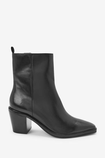Black slip outlet on ankle boots