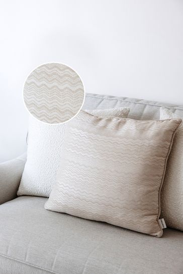 Chapter B Cream Wave Jacquard Cushion