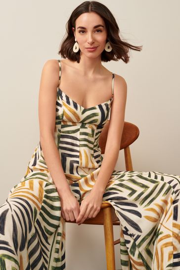 Leaf print jumpsuit new arrivals
