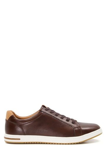 Dune London Brown Tezzy Perf Entry Trainers
