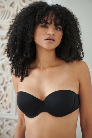 Buy Pour Moi Black Definitions Push Up Multiway Strapless Bra from