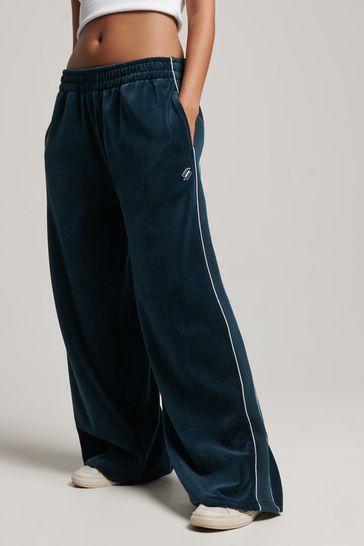 Superdry Blue Code Velour Joggers