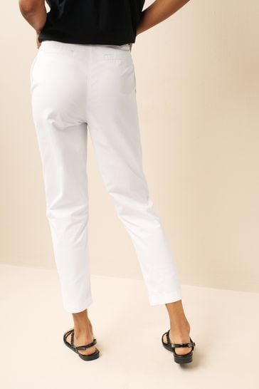 White sales cropped chinos