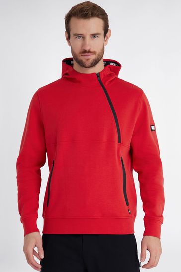 DKNY Sports Red Hyper Asymmetrical Hoodie