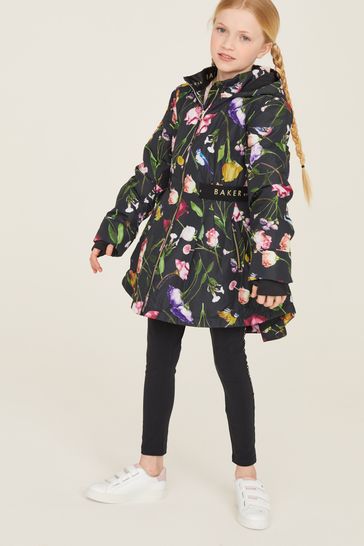 Buy Baker by Ted Baker Shower Resistant Black Floral Rain Mac from Next Netherlands