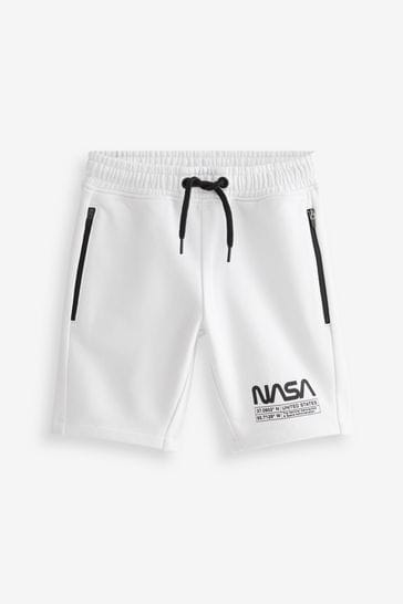 White NASA 1 Pack Technical Shorts (3-16yrs)