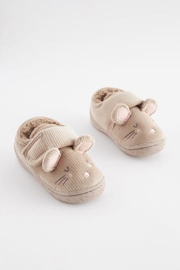Neutral Beige Mouse Cupsole Slippers