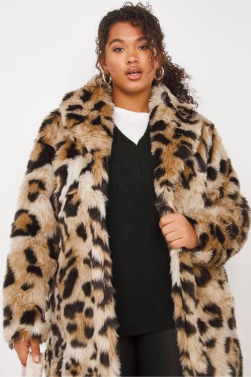 Simply be sales faux fur coat
