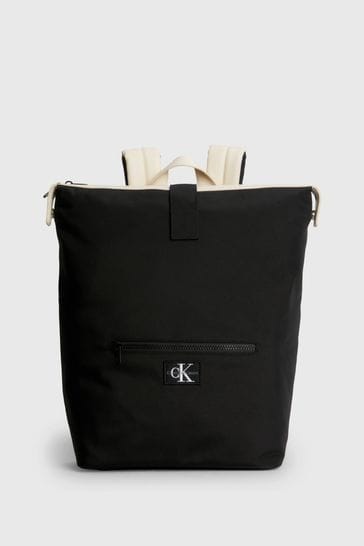 Calvin Klein Boys Logo Roll Up Black Backpack