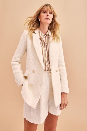 Phase Eight Cream Auden Boucle Co-Ord Blazer