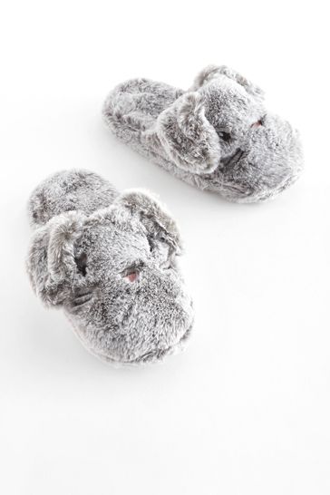 Buy Grey Bunny Rabbit Slippers from Next Luxembourg