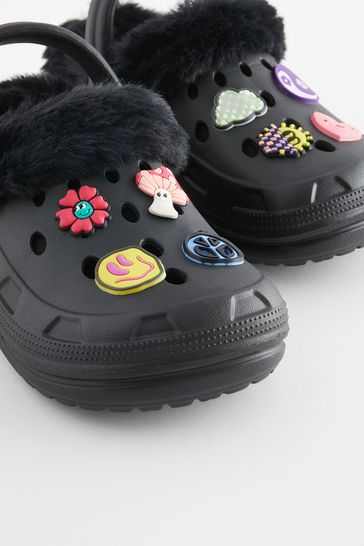 Crocs with fur and charms sales