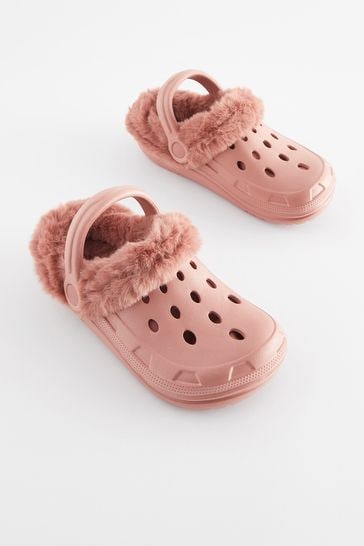 Pink fur on sale lined crocs