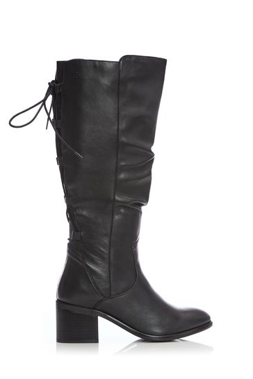 Moda In Pelle Gloriia Lace Back Rouched Long Boots