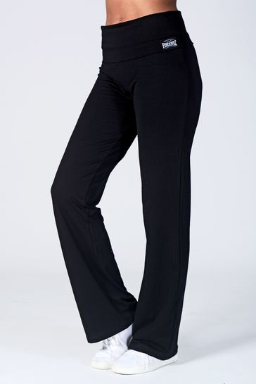 Pineapple Black Fold Down Waist Jersey Trousers