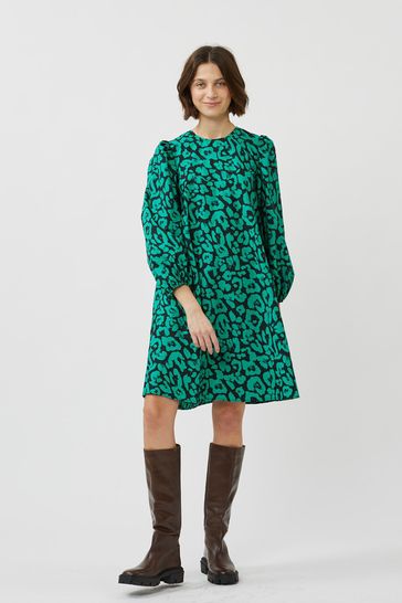 Minimum Green Kuliono 9603 Printed Mini Dress