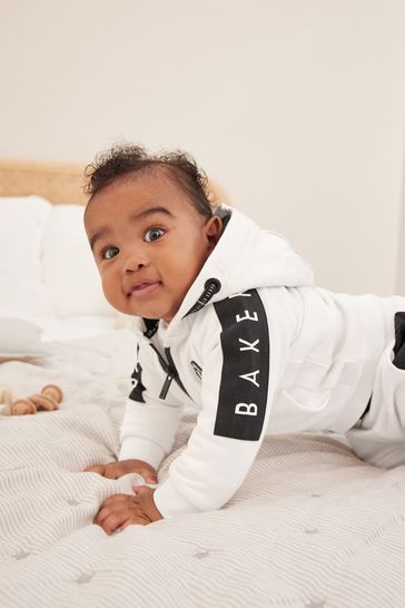 Buy Baker by Ted Baker White Zip Through Hoodie and Jogger Set from Next Luxembourg
