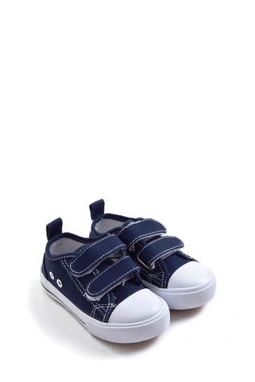 JoJo Maman Bébé Navy Kids' Canvas Pumps