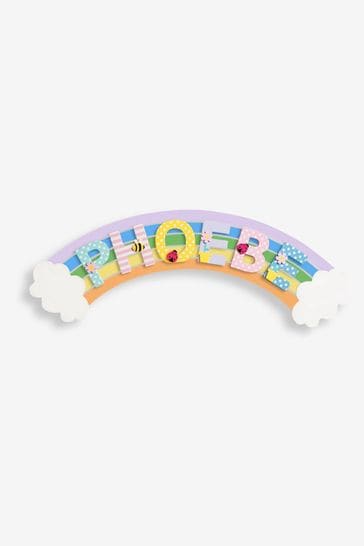 Placa de puerta curva en forma de arcoíris de JoJo Maman Bébé
