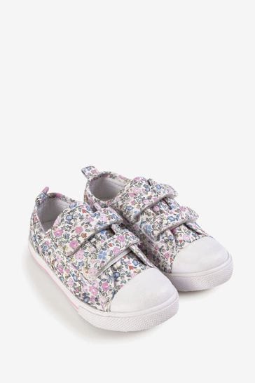 JoJo Maman Bébé Summer Ditsy Canvas Pumps