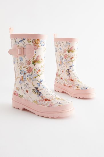 Buy Pink Floral Buckle Wellies from Next Denmark