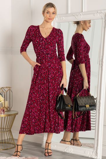 Jolie Moi Pink Kamiyah Viscose Maxi Dress