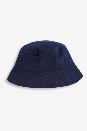 JoJo Maman Bébé Navy Twill Bucket Sun Hat