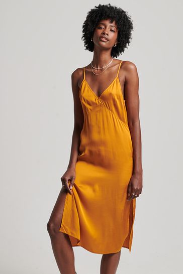Buy Superdry Yellow Studios Satin Cami Midi Dress from Next Ireland
