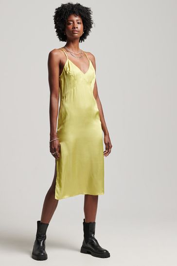 Satin cami midi dress sale