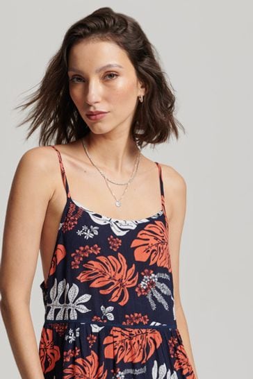 Blue camisole dress top