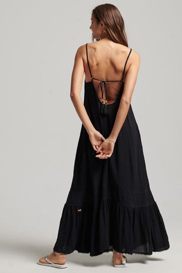Black long hot sale beach dress