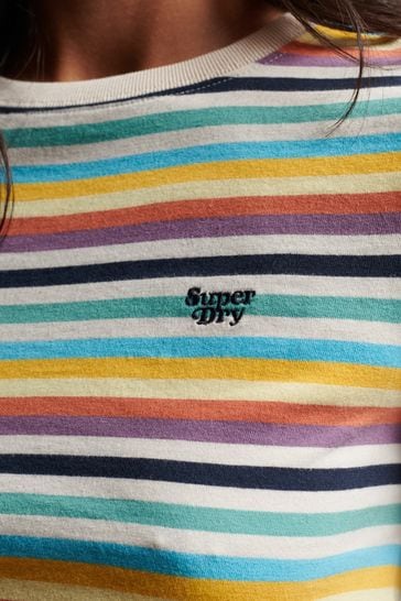 Buy Superdry Pigment Yellow Stripe Vintage Stripe T Shirt from
