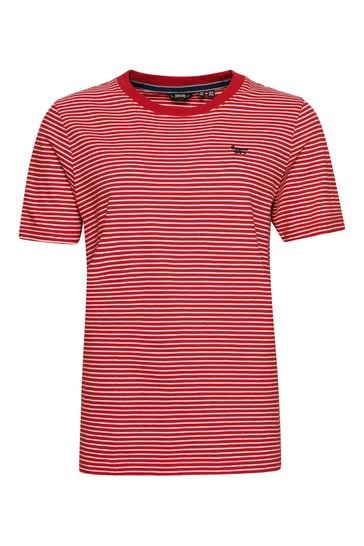 Buy Superdry Papaya Red Marl Rodeo White Stripe Vintage Logo Embossed  T-Shirt from Next Luxembourg