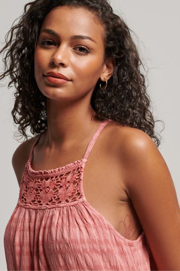 Pink camisole hot sale dress