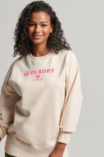 Superdry discount white sweatshirt