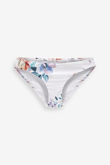 White floral deals high waisted bikini
