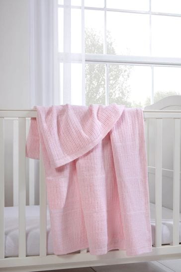 Martex Baby Pink Cellular Blanket