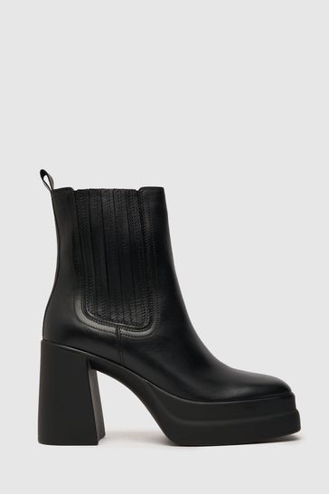 Schuh Bonnie Double Platform Chelsea Black Boots